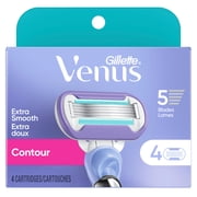 Venus Deluxe Smooth Swirl Womens Razor Blade Refills, 4 count