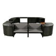 thumbnail image 4 of Harper & Bright Designs Spa Surround Spa Frame Quadrilateral Outdoor Rattan Sectional Sofa Set with Mini Sofa, Wooden Seats and Storage Spaces for Free Combination, Grey, 4 of 21