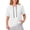 White, variant on Women's Short Sleeve Tops Helii Loose Fit Hooded Short Sleeve Sweatshirt Casual Pullover Top with Front Pocket Solid Color Breathable Soft T Shirts Athletic Streetwear | Pink,L