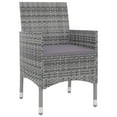 thumbnail image 3 of vidaXL Patio Dining Set 3/5/7 Piece Multi Colors 31.5"/55.1" Table Length, 3 of 7