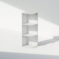 thumbnail image 2 of Furinno Reed 3-Tier Space Saving Corner Storage Display Shelf, Bookshelf, White, 2 of 6