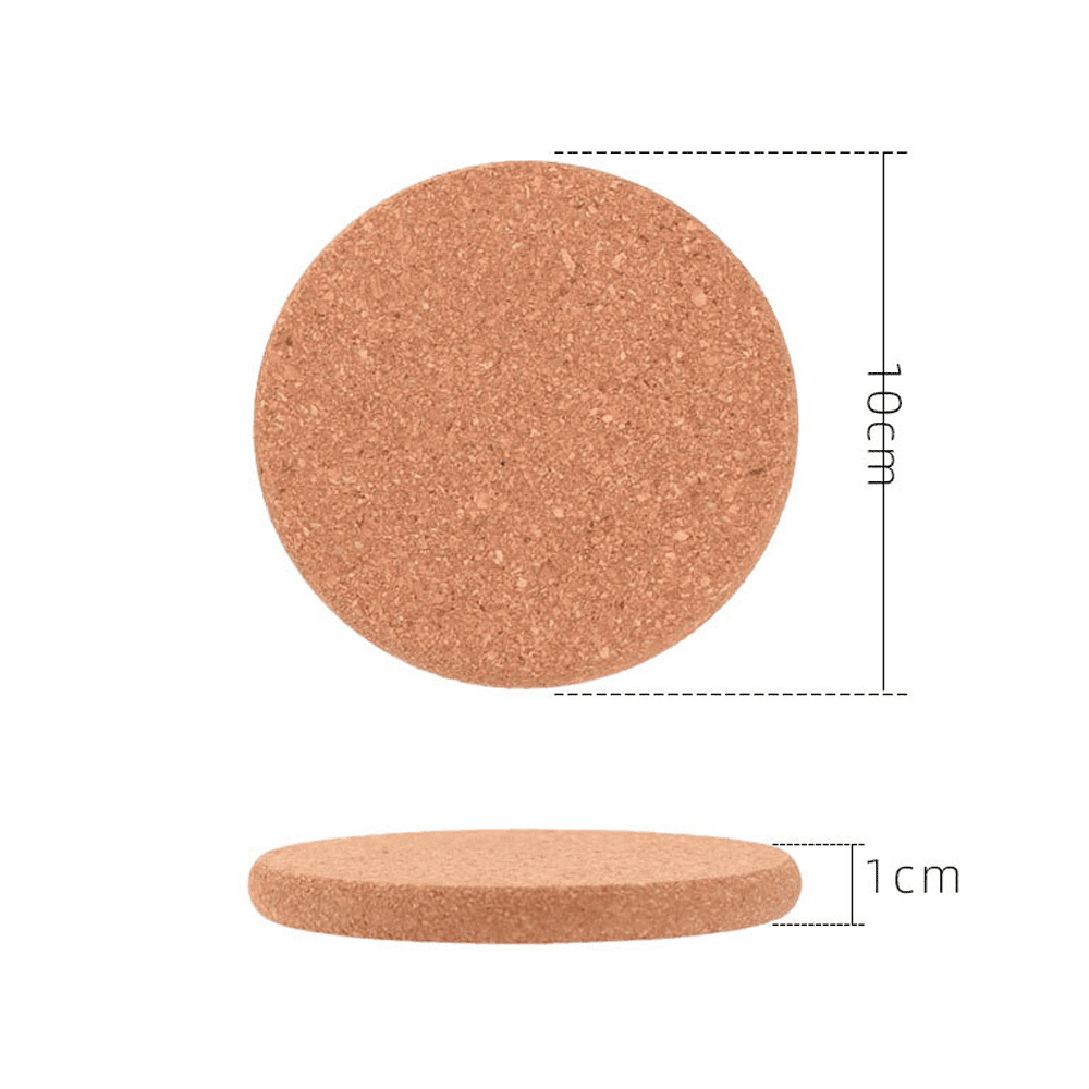 IonEgg Lot De 4 Dessous De Verre En Liège - Épais 1.8cm Avec Rebord, Absorbants Et Empilables