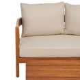 thumbnail image 6 of SAFAVIEH Owen 2-Piece Teak Outdoor Conversation Set, Natural/Taupe, 6 of 13
