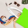 thumbnail image 5 of Canvas Bag Tote Bag Shopping Bag 16×15in Can Be Carried By Hand And Can Be Used For Daily Travel Such As Shopping And Going To Work Fluorescent Green, 5 of 8