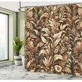 thumbnail image 2 of Ambesonne Brown Shower Curtain, Earthy Colors Fall Flourishes, 69"Wx84"L, Dark Sepia Pale Redwood, 2 of 4