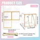 thumbnail image 2 of Juego de 10 cajas de regalo transparentes de 12 x 12 x 12 cm con borde de vara de oro y asa., 2 of 9