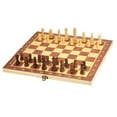 thumbnail image 1 of Yeacher Wooden Chess Set International Chess Entertainment Game Chess Set with Folding Board, 1 of 7