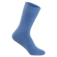 thumbnail image 2 of Lian LifeStyle Fantastic Children's 3 Pairs Wool Crew Socks Super Comfortable, Soft, and Durable LK0601 Size 9Y-11Y (Blue), 2 of 4