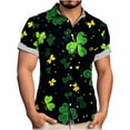 thumbnail image 1 of Blusa y camisa de manga corta con cuello vuelto para hombre, blusa informal de moda con cuello vuelto, blusa estampada de manga corta con botones, blusa de poliéster para hombre, 1 of 6