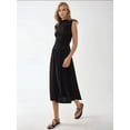 thumbnail image 4 of Comfort Fit Midi Dress with Crew Neck, 4 of 6