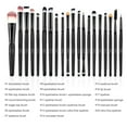 thumbnail image 4 of Juego de 20 brochas de maquillaje profesionales, brochas sintéticas premium para base, polvos, rubor, sombras, correctores, cosméticos para ojos, kit de brochas de maquillaje., 4 of 8