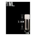 thumbnail image 2 of 10*28*05mm Clear Glass Bottle with White Plastic Cover Glass Bottle with Plastic Lid 1ml for Wedding Holiday Decoration Coffee Shop Decoration 100pcs, 2 of 5