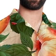 thumbnail image 5 of Peach Men's Short Sleeve Button Down Beach Shirts, Casual Printed Summer Unisex Tops, 5 of 6