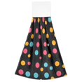 thumbnail image 7 of Haosy 2 Pack Kitchen Wash Cloths with Hanging Loops Absorbent Absorbent Quick Drying Hand Towels, Colorful Polka Dots, 7 of 7