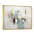 thumbnail image 2 of Designart "Beige Blue Suprematism Fragmented Geometries I" Abstract Suprematism Floater Framed Canvas Wall Art, 2 of 7