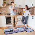 thumbnail image 6 of 2-Piece Kitchen Mat Set Non Slip Washable Floor Mats Decorative Rugs for Kitchen Sink Laundry Black Horse and Pink Unicorn, 6 of 7