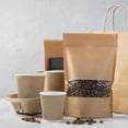 thumbnail image 4 of ColoMX 50 Uds. Bolsas de papel marrón bolsas de pie bolsas Kraft bolsas de café bolsas de galletas bolsas sellables para embalaje, 4 of 7
