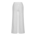 thumbnail image 5 of BUIgtTklOP Pants for Women Clearance 2024 Plus Size Women Loose Casual Comfortable Solid Color Straight Leg Wide Leg Pants Elastic Waist Solid Comfy Jogging Jogger Pants with Pockets, 5 of 6