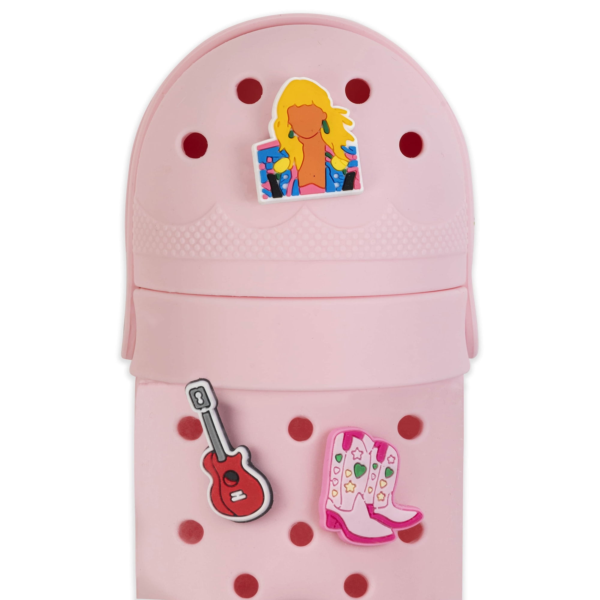 Little Yellow Bicycle: Charm Pencil Case - Popstar - Blush Pink, 4 Stylish Decoration Charms, Flexible Silicone, School Supplies & Utensil Storage