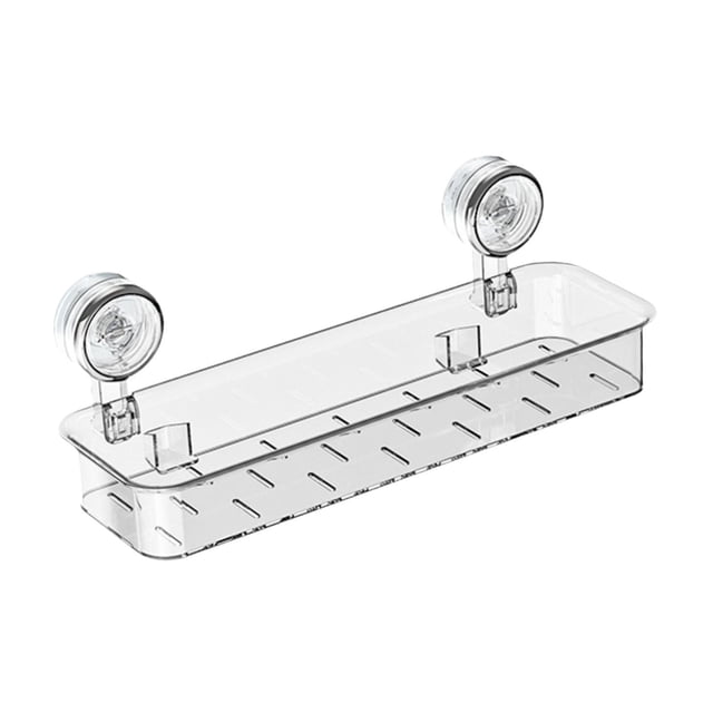 Estante de ducha con ventosa extraíble, estante para especias de cocina, estante de ducha portátil desmontable para inodoros, vestidores y duchas Claro