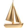 thumbnail image 1 of Golden Resin Sailboat Decor for Home Office Desktop Interior Decoration 6.3x4.7 Inches, 1 of 4