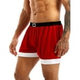 thumbnail image 4 of iEFiEL Mens Christmas Costume Santa Claus Dress Up Flannel Boxer Shorts, 4 of 7