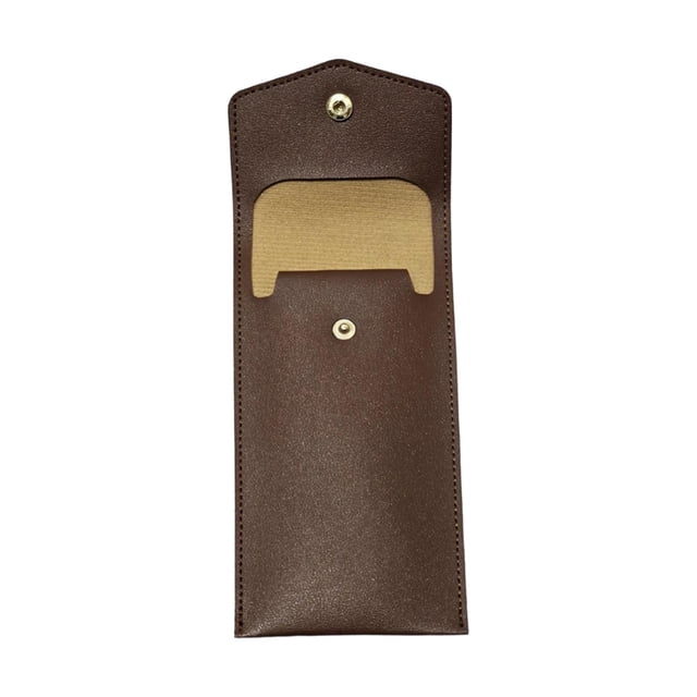 TISHITA Pen Pocket Protector Practical Multipurpose Premium Looking Thick PU Leather Coffee