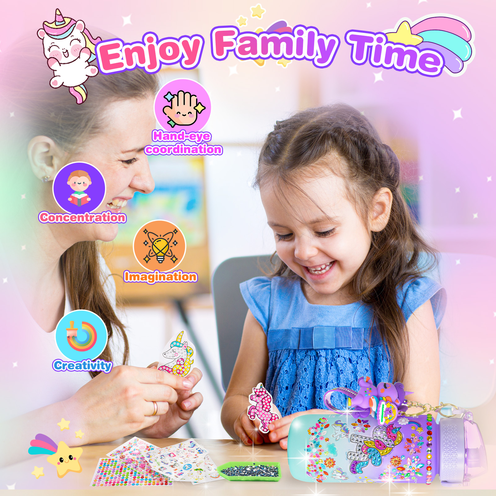 ATOPDREAM Unicorn Water Bottle Decoration Craft Kit photo 2