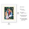 thumbnail image 2 of Four Girls - From an Original Color Painting by August Macke c.1912 - Fine Art Rolled Canvas Print 11in x 14in, 2 of 4