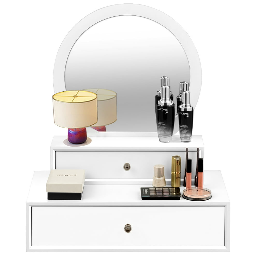 Topbuy Wall Mounted Vanity Mirror Makeup Dressing for Bedroom Space
