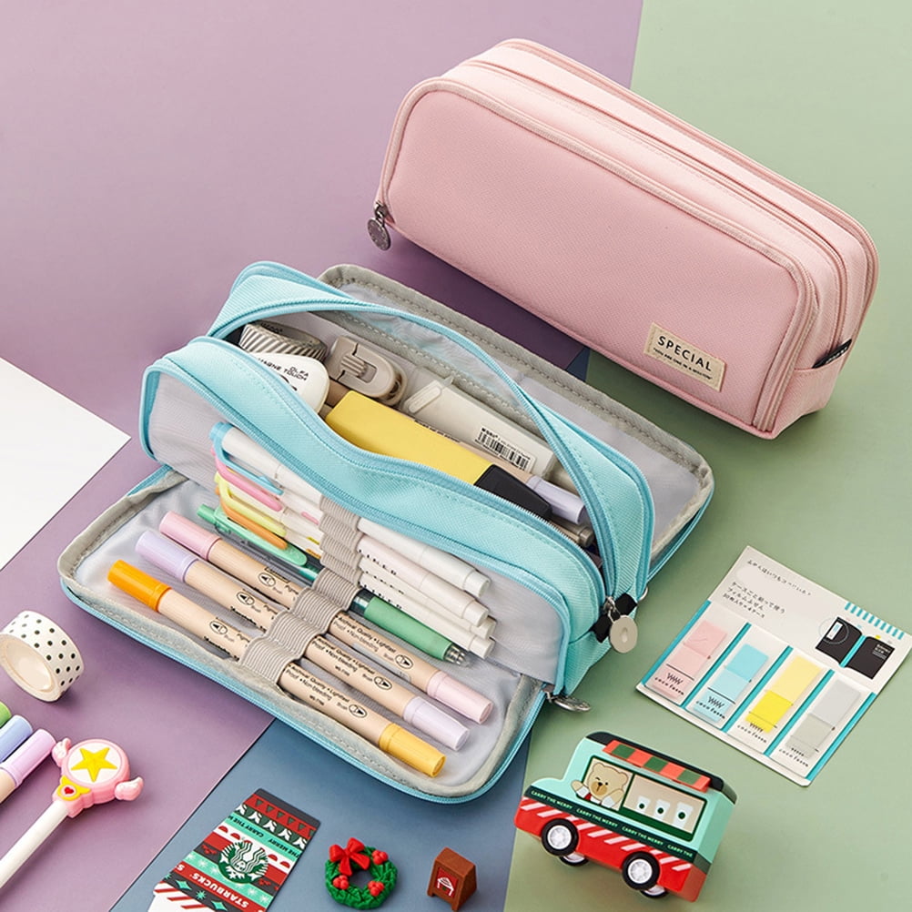 Pencil Case Large Capacity Pencil Cases Pencil Pouch School Stationary Pouch Pencil Case Large Capacity Pencil Cases Pencil Pouch With 3 Compartments For Kids School Stationary Walmart