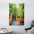 thumbnail image 1 of Rainforest Tapestry, Roots of Mangrove Trees with Turquoise Creek Asian Nature Wildlife Themed Print, Wall Hanging for Bedroom Living Room Dorm Decor, 40W X 60L Inches, Green Brown, by Ambesonne, 1 of 1