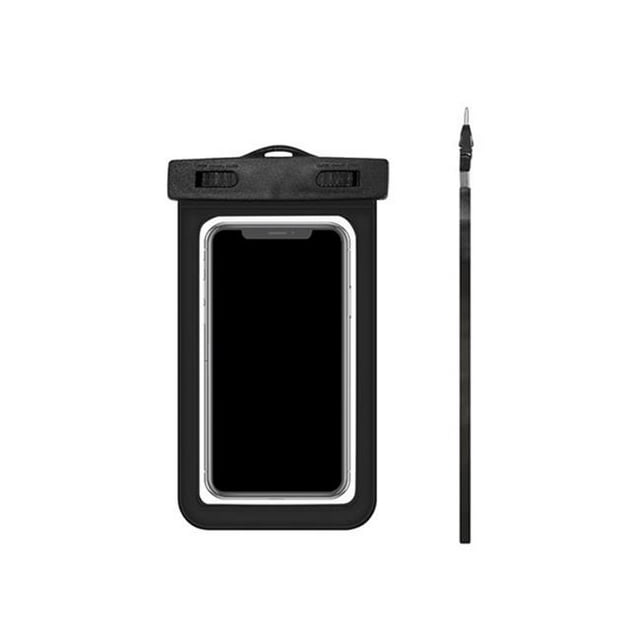Fresh Fab Finds FFF-GPCT794 Waterproof IPX8 Waterproof Phone Pouch High Touch Sensitive Underwater Protective Phone Case for iPhone 8Plus-7Plus-6Plus Samsung Galaxy S7 Edge, Black - Unisex