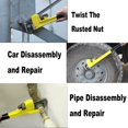 thumbnail image 4 of 1 Piece 10 Inch Heavy Duty Steel Adjustable Grab Straight Pipe Wrench with Soft Grip Floating Hook Jaw, 4 of 9