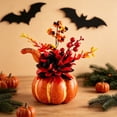 thumbnail image 4 of Darzheoy Halloween Thanksgiving Centerpiece, Artificial Pumpkin Floral Arrangement, 4 Styles Fall Maple Sunflower Berry, Table Centerpiece for Mantel, Table, Dining, Home, Entryway, 4 of 6