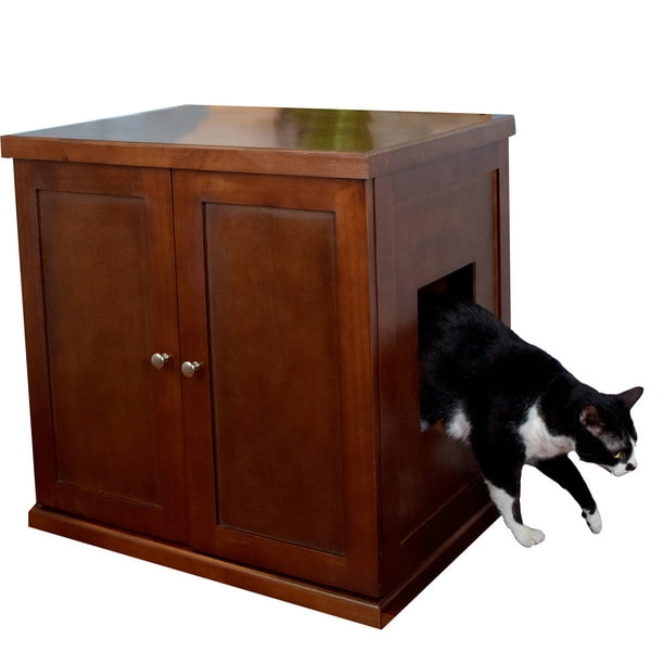 The Refined Feline Refined Litter Box, Large, Mahogany