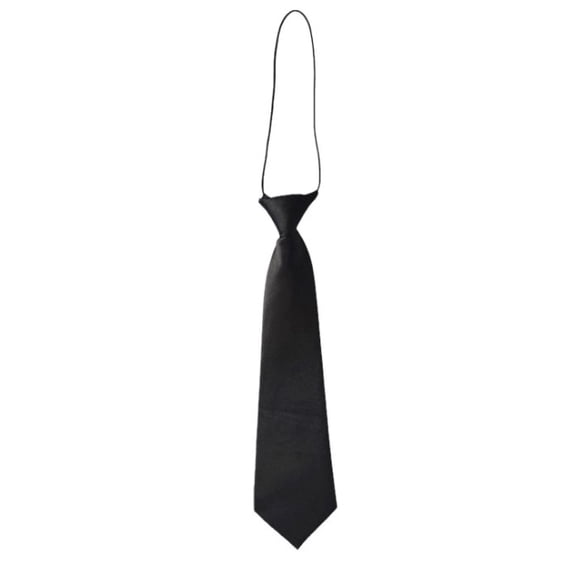 Black Elastic Pre-tied Neck Tie Baby Toddler Kids Boys Girls Child Necktie
