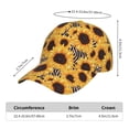 thumbnail image 2 of Fotbe Artistic Zebra Print Sunflower Gorro Clásico de Béisbol, Gorra Ajustable con Broche Snapback, Gorro de Exterior de Algodón Suave, 2 of 6