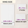 thumbnail image 3 of Juego de Sábanas Microfibra Suave Color Gris Talla King Size | Juego 4 Piezas Ajustables y Resistentes Kyuden Home, 3 of 5