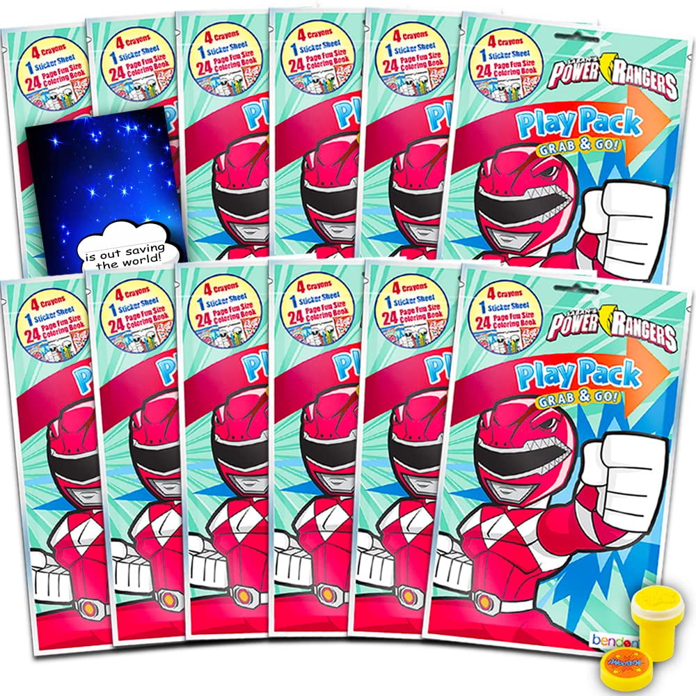 Power Rangers Party Favors Pack Bundle Includes 12 Power Rangers Play