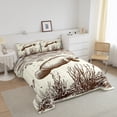 thumbnail image 2 of Erosebridal Manatee Comforter Set King Size, Water Animal Bedding , Cartoon Sea Cow Sketch Room Decor Kawaii Ocean Hand Drawn Bedding Comforter Sets, Beige Fishes Plants Quilt, 2 of 5