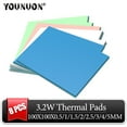 thumbnail image 2 of 8 Pieces 100x100x0.5mm 1mm 1.5mm 2mm 2.5mm 3mm 4mm 5mm Blue White Green Combination Thermal Pads Cooling Conductive Silicone, 2 of 10
