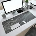 thumbnail image 7 of Large Gaming Mouse Pad with Stitched Edges, Minimalist Mountains Desk Mat, Extended XL Mousepad with Anti-Slip Base, Cute Desk Pad for Keyboard and Mouse, 31.5 x 11.8 in, Black and White, 7 of 7