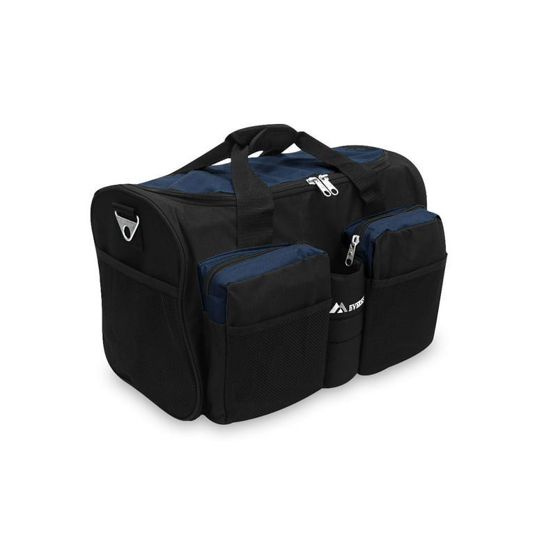 Everest Unisex Sports Duffel Bag with Wet Pocket Navy Blue