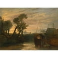 thumbnail image 2 of Joseph Mallord William Turner 24x19 Black Ornate Framed Double Matted Museum Art Print Titled: Newark Abbey (1806 - 1807), 2 of 5