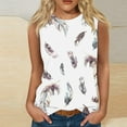 thumbnail image 1 of lSLJS Mode Décontractée d'Été Imprimé Sans Manches Col Rond Blouse Débardeur, Débardeurs pour Femmes, 1 of 6
