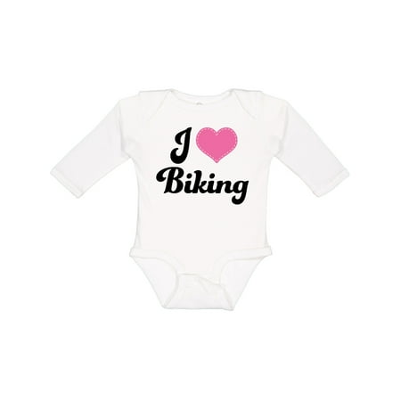 

Inktastic Cycling I Love Biking Gift Baby Girl Long Sleeve Bodysuit