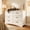 White, variant on Dresser for Bedroom, 6 Drawer Dresser with Metal Handles, Modern Chest of Drawers for Living Room, Hallway, Bedroom Furniture, Black Tabletop