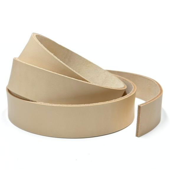 Long Belt Strips - 7-9 oz Cowhide Oak Shoulder Leather Strips