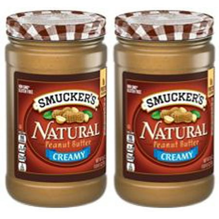 - (2 Pack) Smucker's Natural Creamy Peanut Butter, 26 oz